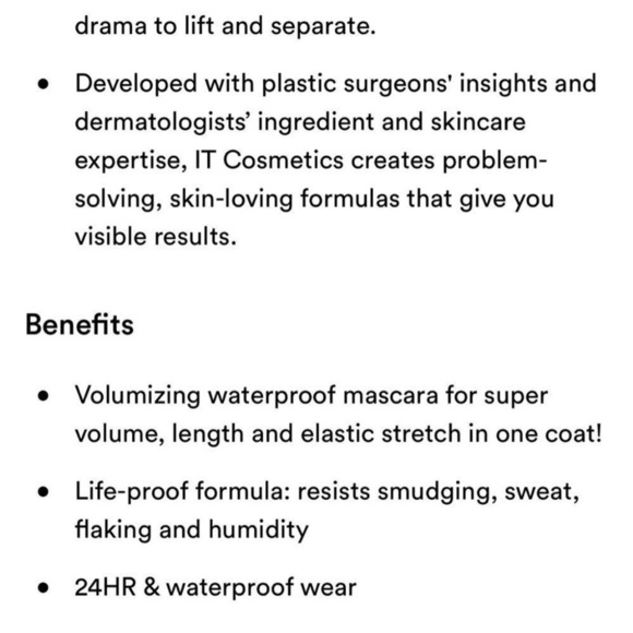 IT Cosmetics Superhero Volumizing Waterproof Mascara | NEW | Mini 5mL Super Hero - Picture 8 of 11